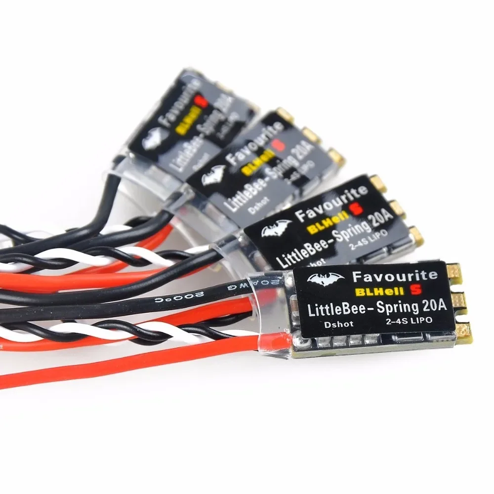 FVT LittleBee Little Bee BLHeli_S ESC DSHOT SPRING 20A ESC BLHeli S Geschwindigkeitsregler 2-4S für FPV Racing Drone – Detail 2