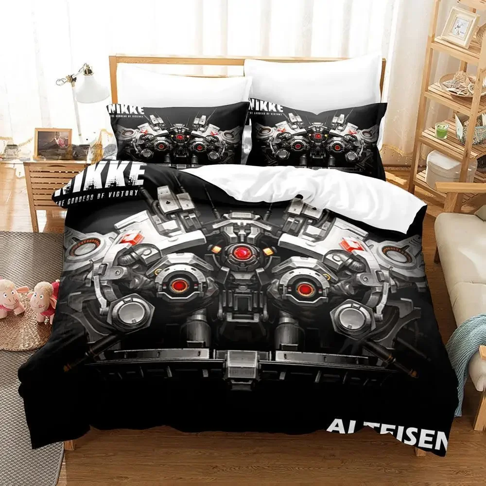 NIKKE Bedding Set Single Twin Full Queen King Size Bed Set Aldult Kid Bedroom Duvet cover Sets 3D Print Anime bed sheet set