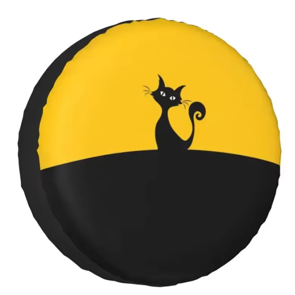 1 pçs carro catana couro do plutônio capa de pneu sobressalente saco bolsa para suzuki mitsubish gato japonês samurai capas roda 14 15 16 17 Polegada