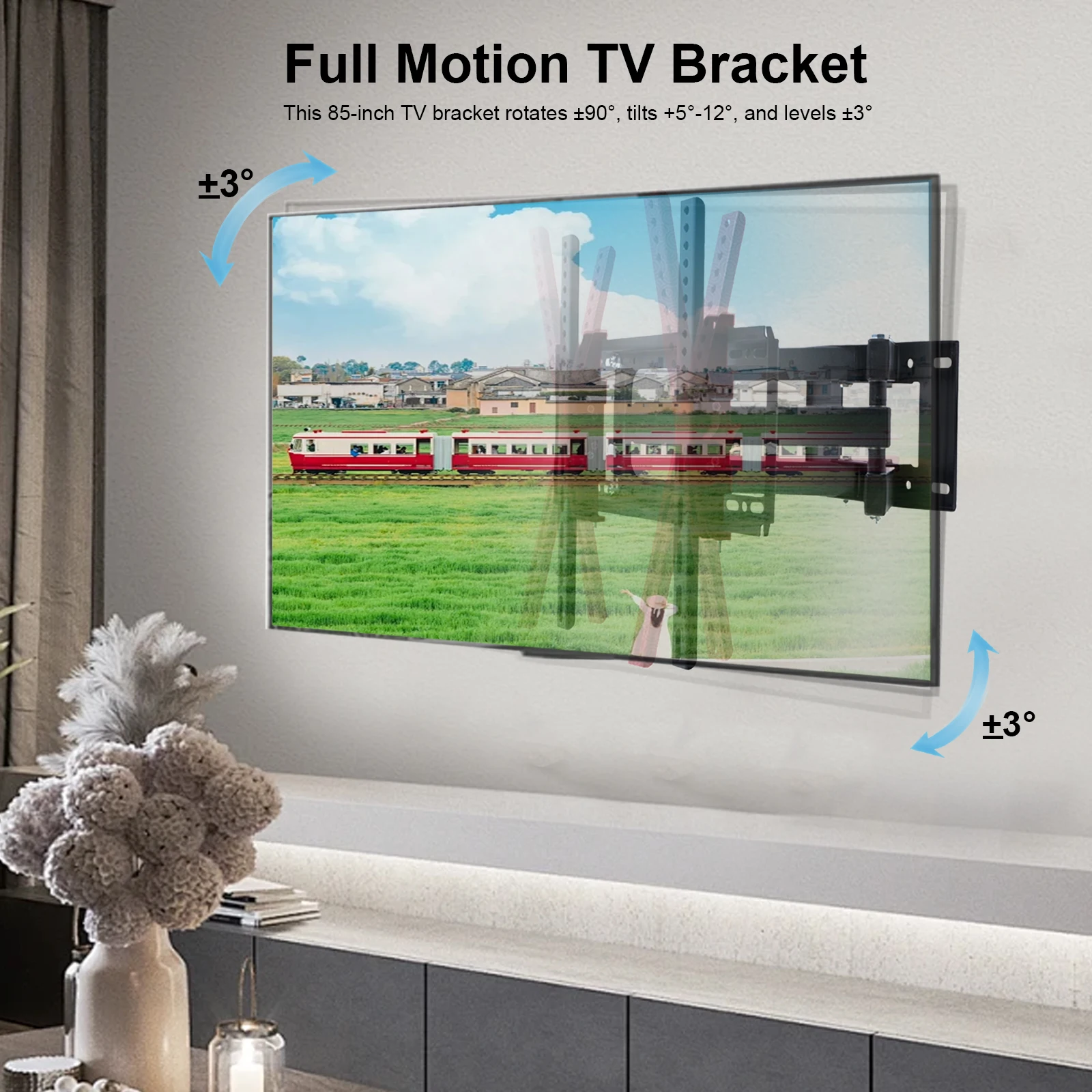 

TV Wall Mount with Swivel and Tilt Full Motion Wall Mount Long Arm Full Motion Bracket for 26-80 Inch Television