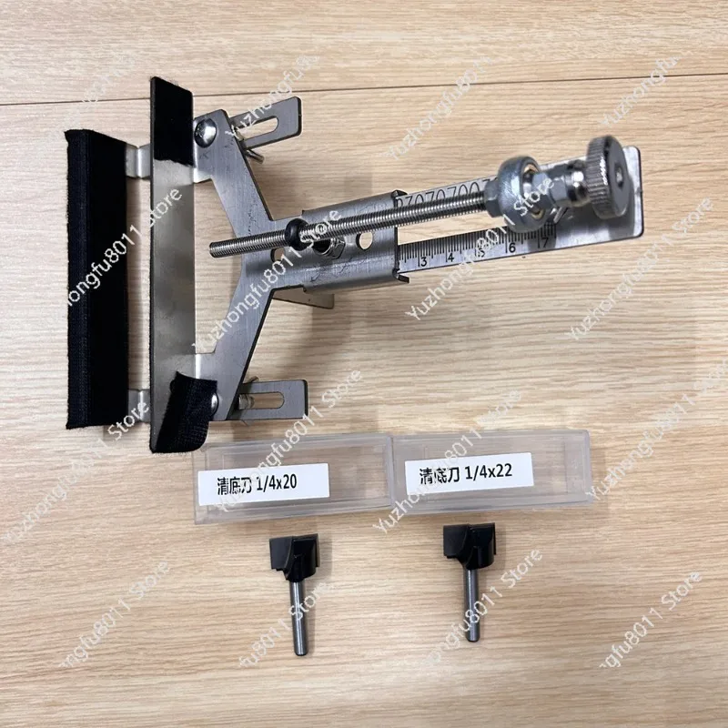 

Adjustable Guide Ruler for Trimmer with Scale, Universal for Slotting, Hinge Lock Body Mortising