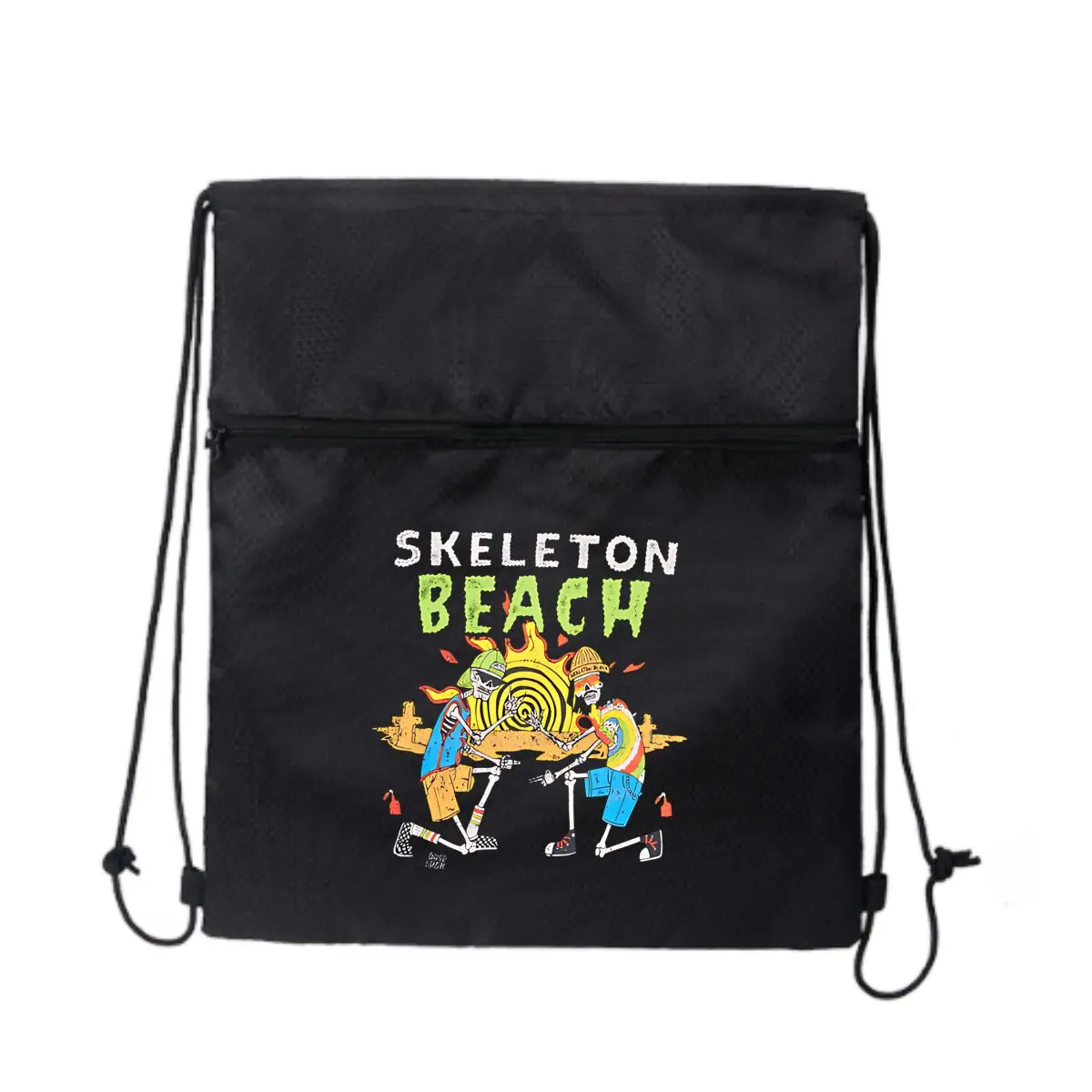 

Скелет, пляж, сюрреалистический юмор, искусство, мультисцена, круглая уличная сумка на шнурке, дизайн на молнии, сумка для отдыха и путешествий, фитнеса