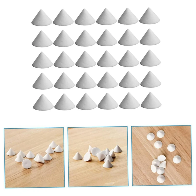 30Pcs Ceramic Nail Fireplace Tools Pottery Kiln Cones Kiln Cone Supports Built God Tough Pottery Tools Clay Support