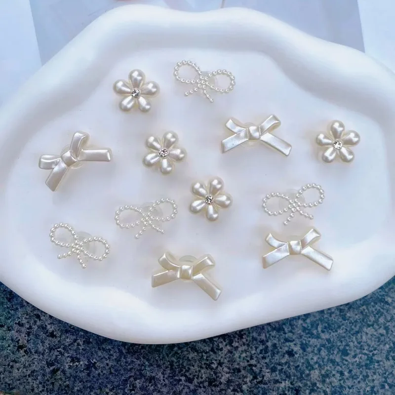 Hot Fashion Shoe Charms for Pearl Bow and Flowers Clogs Shoe Buckle Cute Shoe Accessories Decoration for Girls Gift image 5