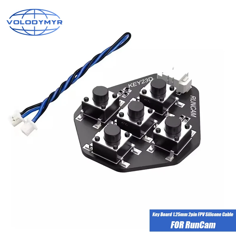 VOLODYMYR for RunCam Key Board W/ 1.25mm 2pin FPV Silicone Cable for Micro Sparrow Micro Swift 2 Eagle Camera Spare Parts