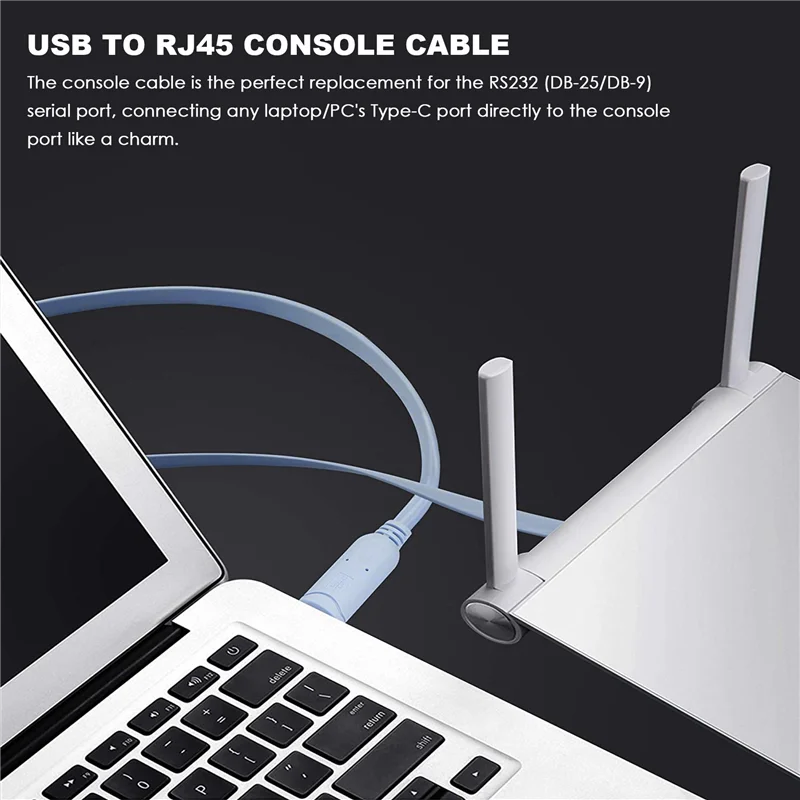 Câble de Configuration de Console AED6-USB vers Type C, câble de débogage de routeur série Type C vers RJ45