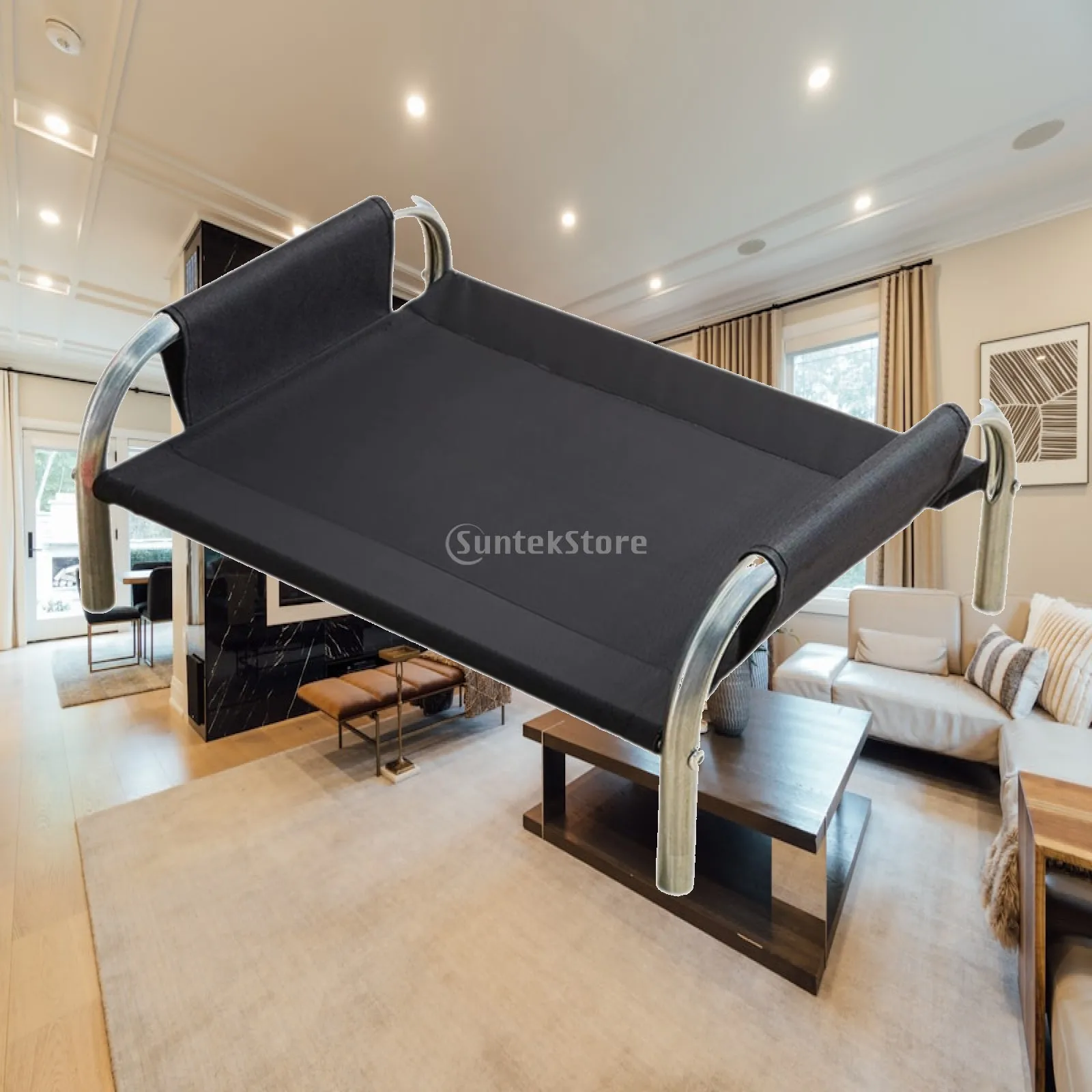 Heavy Duty Raised Dog Cot for Pets with Anti-Slip Base And Cooling Functionality