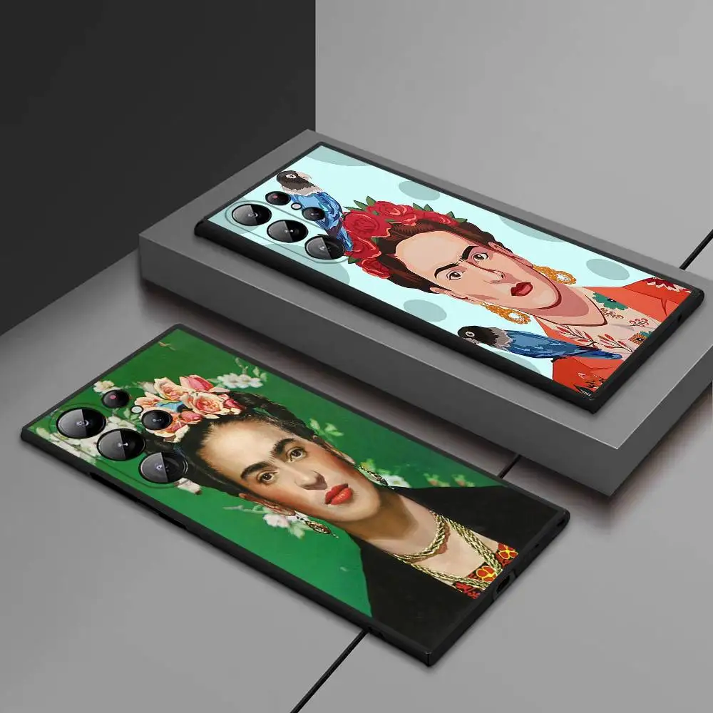 

Fashion F-FridaS-S K-Kahlo-g Art Phone Case For Samsung Galaxy S25 Ultra S22 S23 S24 Ultra S21 S20 5G Protective Soft Silicone T