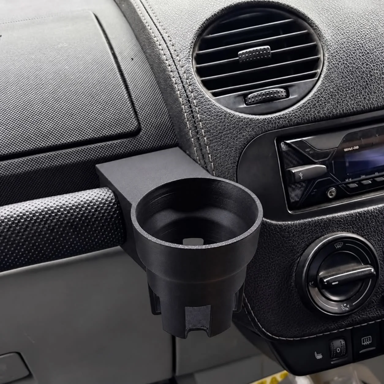 One Piece of Black Color Vehicle-Specific Grab Handle Cup Holder Insert For VW New Beetle 1998-2010 Right Hand Drive RHD Cars