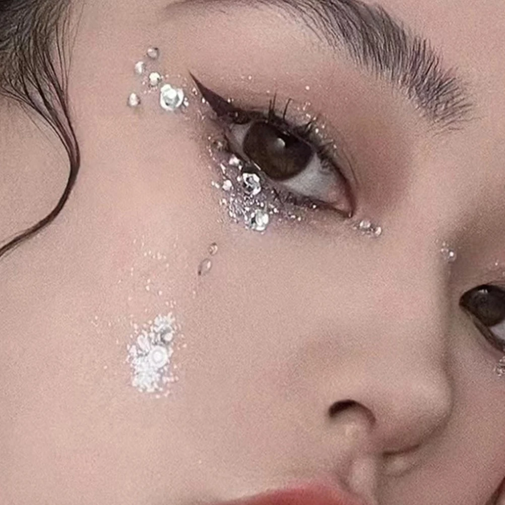 

1 set 1 Set Self-Adhesive Faux Pearl Stickers Facial Rhinestone Beauty Makeup Embellishments For Crafts Nail Art Temporary