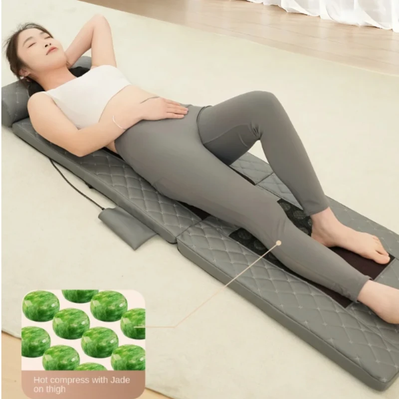 Electric Body Massage Mattress,Air Bag Moxibustion Jade Hot Compress Back Waist Massage Cushion,Heated Multi-Functional Yoga Mat