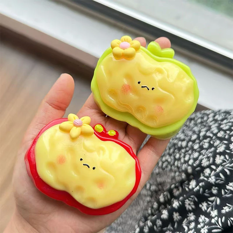 متعة لطيف كريم التفاح الأحمر معسر انتعاش بطيء الإجهاد تخفيف الطين الكريستالي للأطفال القلق الحسي الاسترخاء معسر