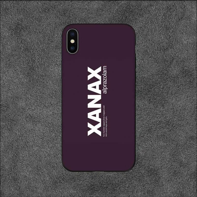 Alprazolam Xanax Phone Case For iPhone 11 12 Mini 13 14 Pro XS Max X 8 7 6s Plus SE XR Shell