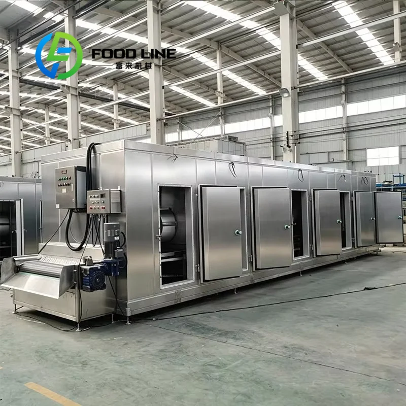 Tunnel Quick Freezing Machine Separate Cold And Hot Zone Design Blocks Ambient Heat From Entering Freezing Tunnel Interior