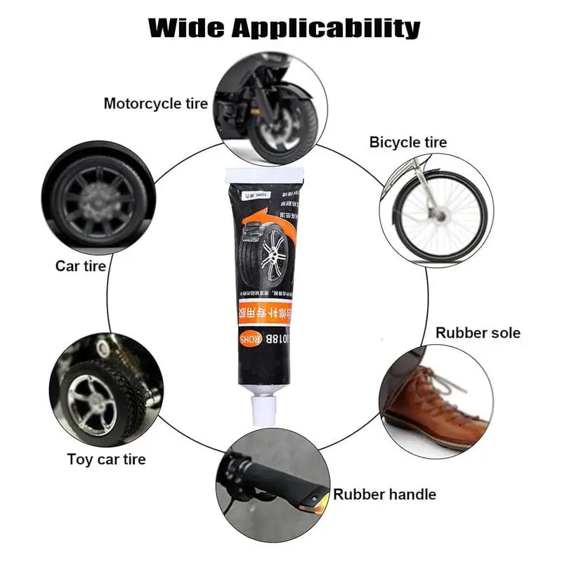 Tire Repair Glue Tire Repair Black Glue Waterproof And High Temperature Resistant Black Sealing Glue for Car Motorcycle Truck