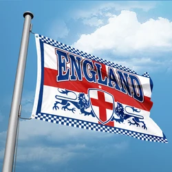 England 2 Lions Ensign Flag 3ft x 5ft Polyester Banner Flying 90* 150cm Double Penetration Custom Outdoor Indoor Fine Sewing