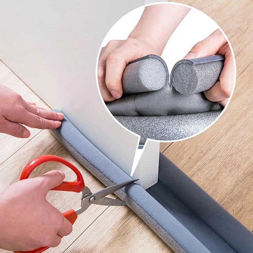 93cm Under Door Draft Guard Stopper Reduce Noise Gray White Brown Black Door Bottom Sealing Strips Door Hardware