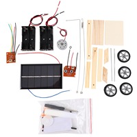 DN-Wooden Diy Solar Rc Vehicle Car Wooden Assembly Rc Toys Science Model Educational Toy Intelligence