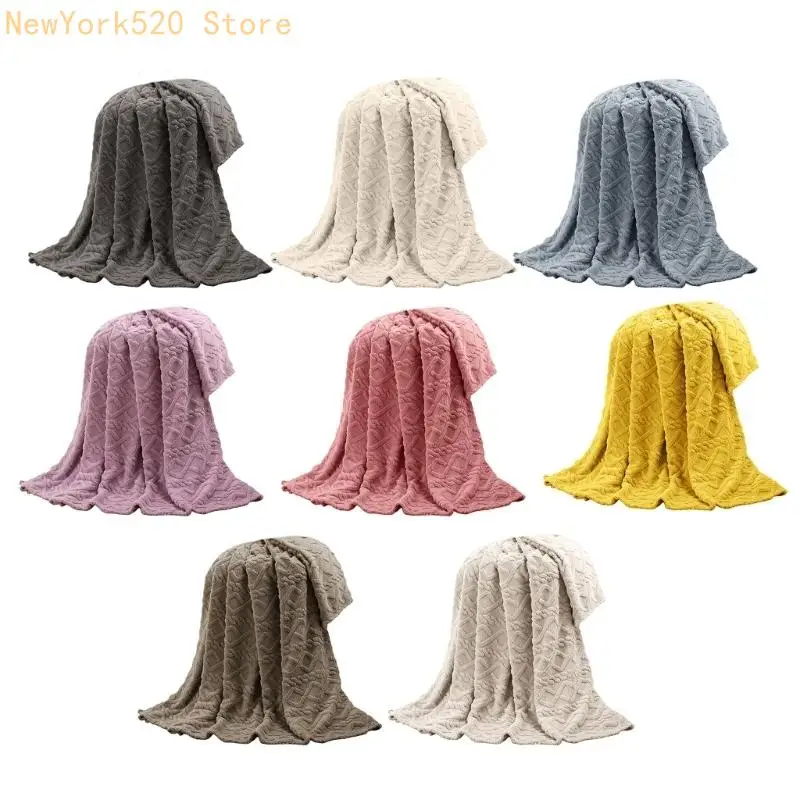 Soft Elegant Throw Blanket Microfiber Sofa Bed Blankets Skin Friendly N84C