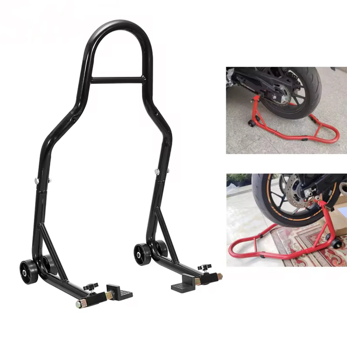

Motorcycle Rear Wheel Support Stand Wheel Stand Black Auto Wheel Support Frame Tire Repairing Tool For Harley Suzuki Universal