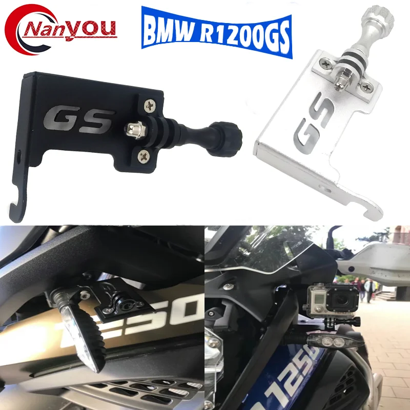 Motorcycle Parts Left Front Stand Camera Bracket Go Pro Camera Mount Bracket For BMW R1200GS LC ADV 2013-2020 R1250GS 2018-2020