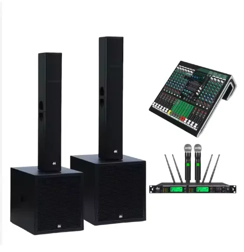 DBK LA System Two-Way Speaker Column With 18 Inch Active Subwoofer Outdoor Line Array Column And 900W Powered Subwoofer