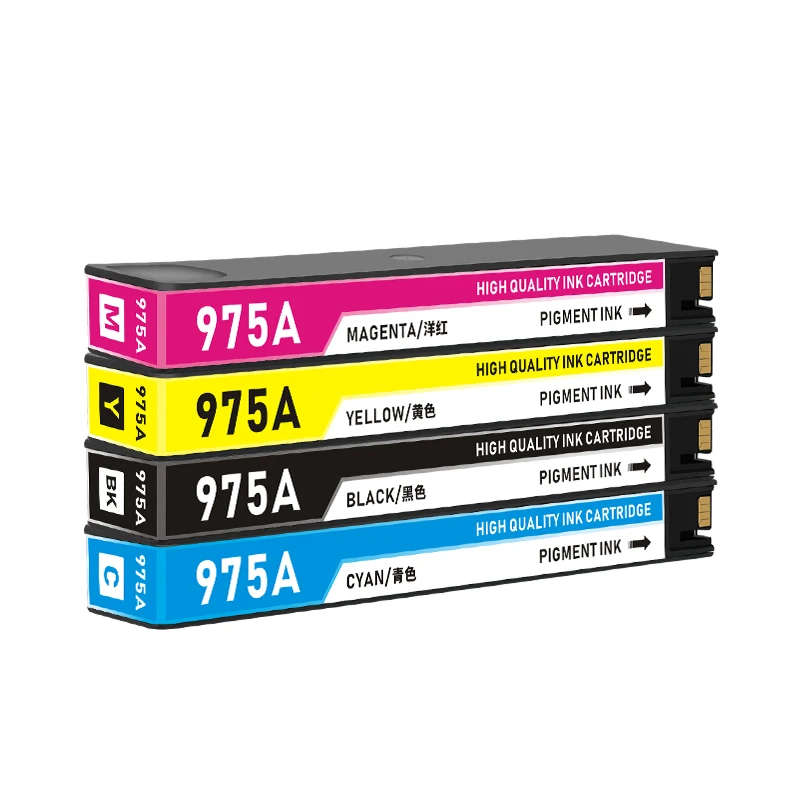 لخرطوشة HP المتوافقة مع HP 975A HP PageWide 352dw 377dw Dn 452dw 452dn 477dn 477dw 552dw 577z 577 متعدد الألوان