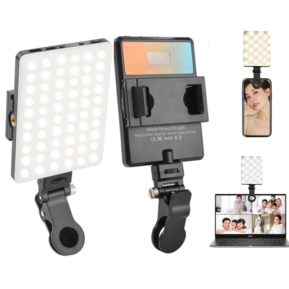 Nieuwe Mobiele Telefoon Selfie Licht Vul Licht 2500K-9000K Led Live Video Verlichting Voor Laptop Smartphone Video Conferentie Vul Licht