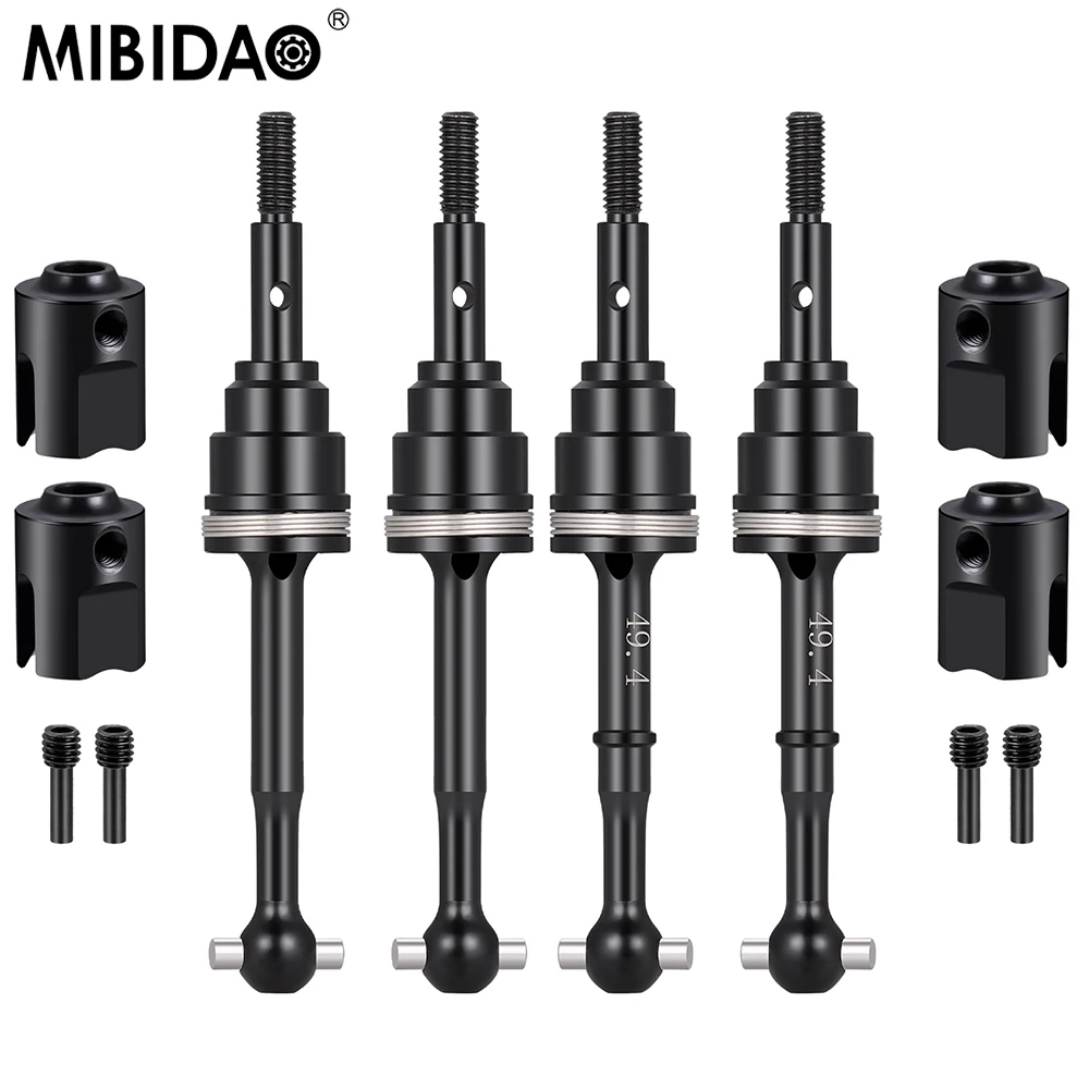 

MIBIDAO 2 шт. стальные передние и задние приводные валы CVD для радиоуправляемых моделей Traxxas Mini Slash 1/10, запчасти для тюнинга