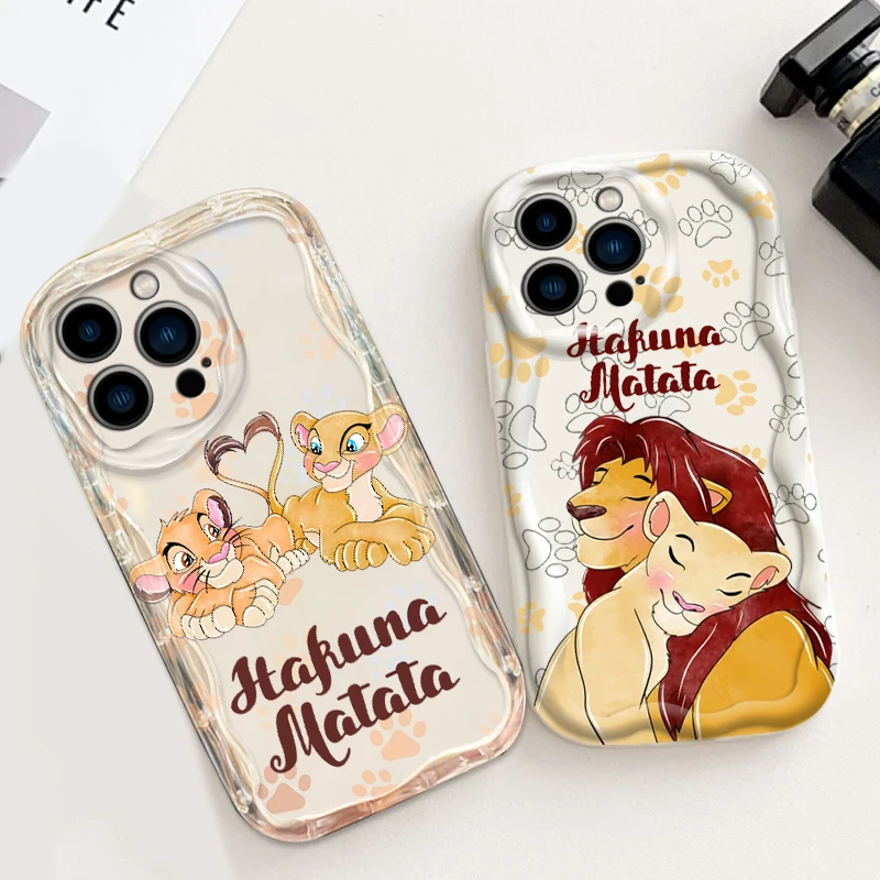 Disney Lion King Cute For Apple iPhone 15 14 13 12 11 XS XR X Pro Max Plus Wave Oil Soft Phone Case