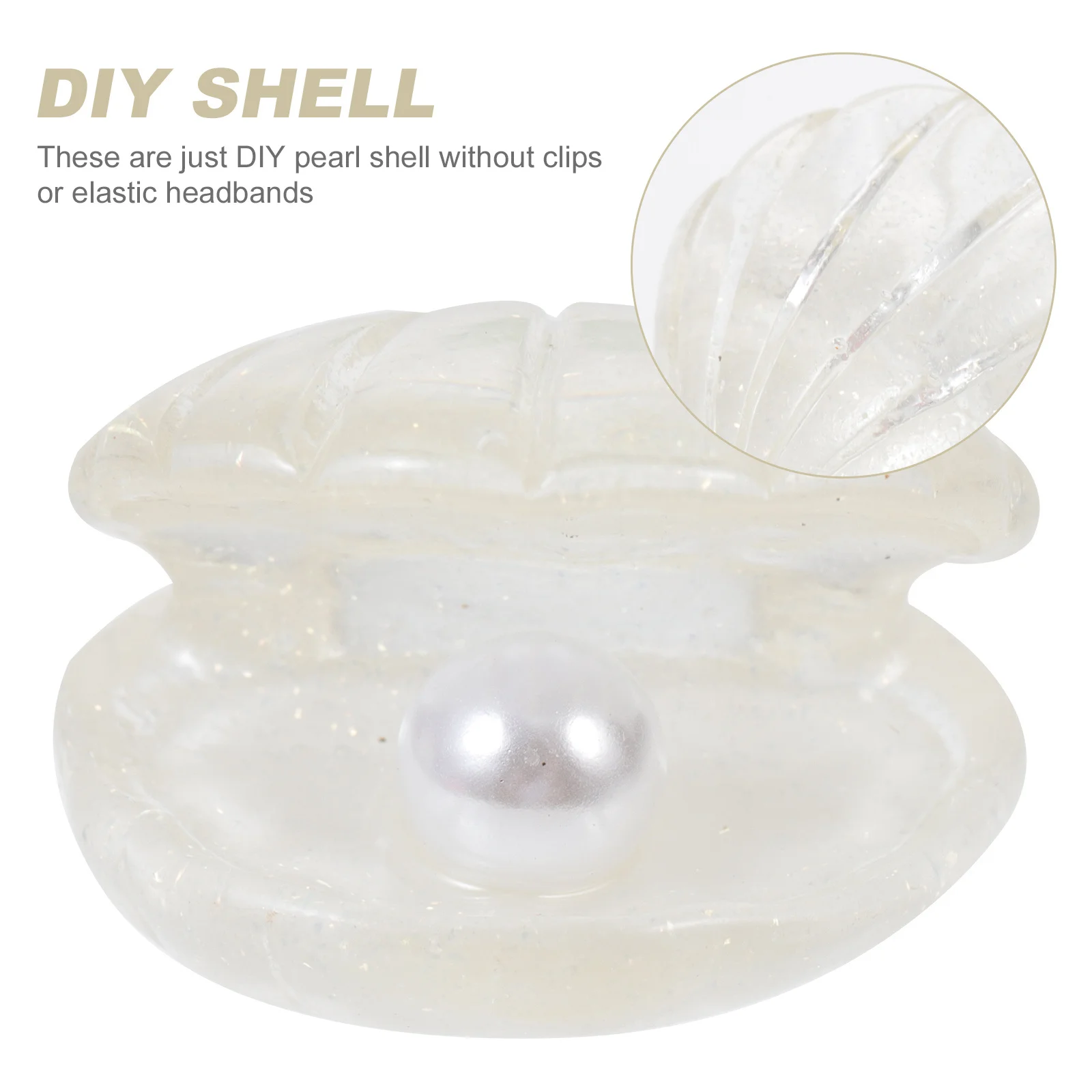 

20Pcs Pearl Shell Hair Clips Resin DIY Handmade Hairpins Hair Rope Making Supplies DIY Shell Headwear Accessories