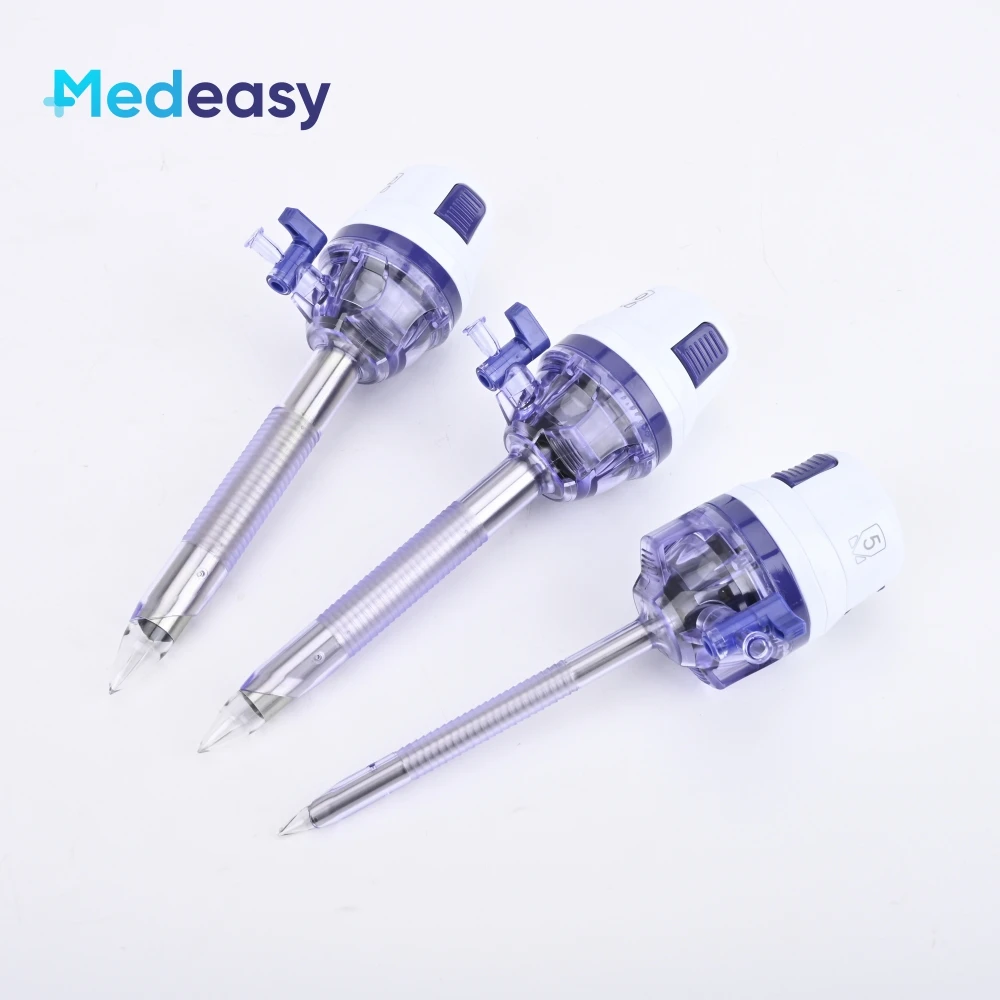 Trocar óptico desechable laparoscópico médico, trocar óptico de laparoscopia 5/10/12 mm