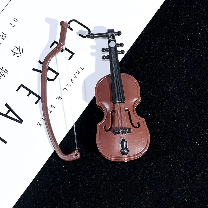 Miniature Violin Musical Instrument Model Shooting Props Landscape Ornaments Phone Case Accessories Scene Models