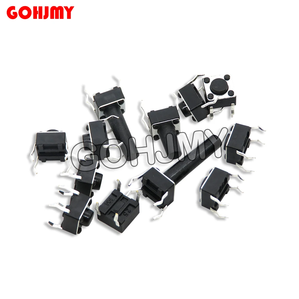 100Pcs 6X6X4.3Mm 4P…
