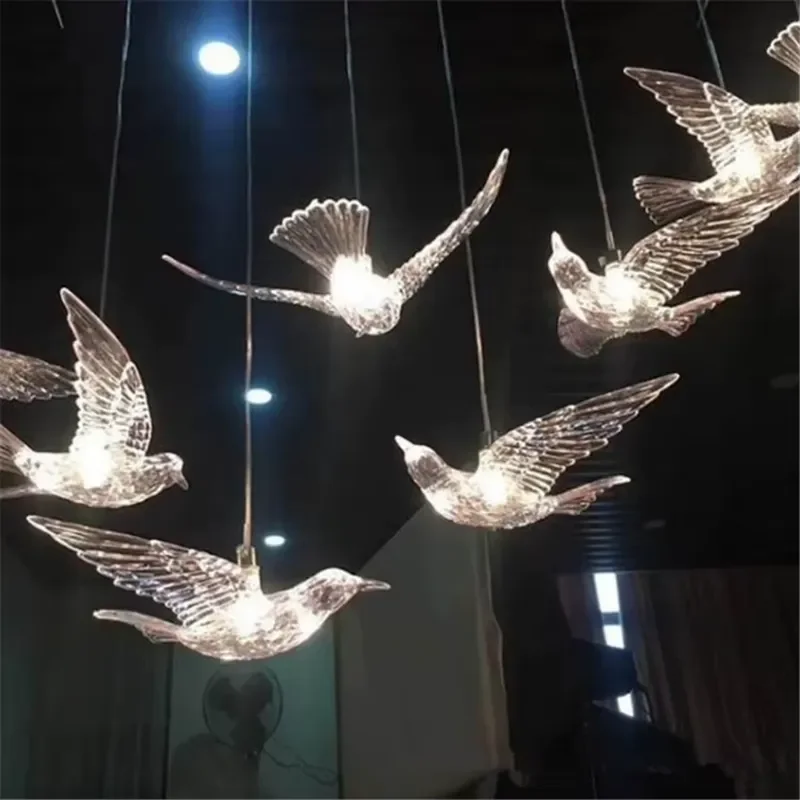 Flying Bird Design Wedding Ceiling Decor Chandelier Hanging Light Event Party Decoration