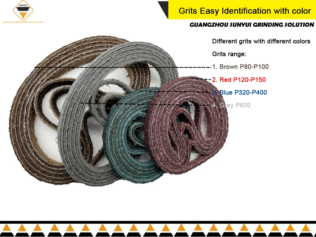 Imagem -02 - Nylon Abrasivo Lixar Belt Grosso a Fino para Metal Striping Rebarbação Remover Soldagem Não-tecido 10x330 20 Pcs Aço Inoxidável