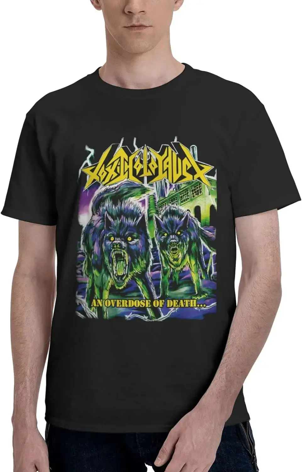 

Toxic Holocaust an Overdose of Death T-Shirt Mens Classic Fashion Summer Round Neckline Short Sleeve Graphic T-Shirts