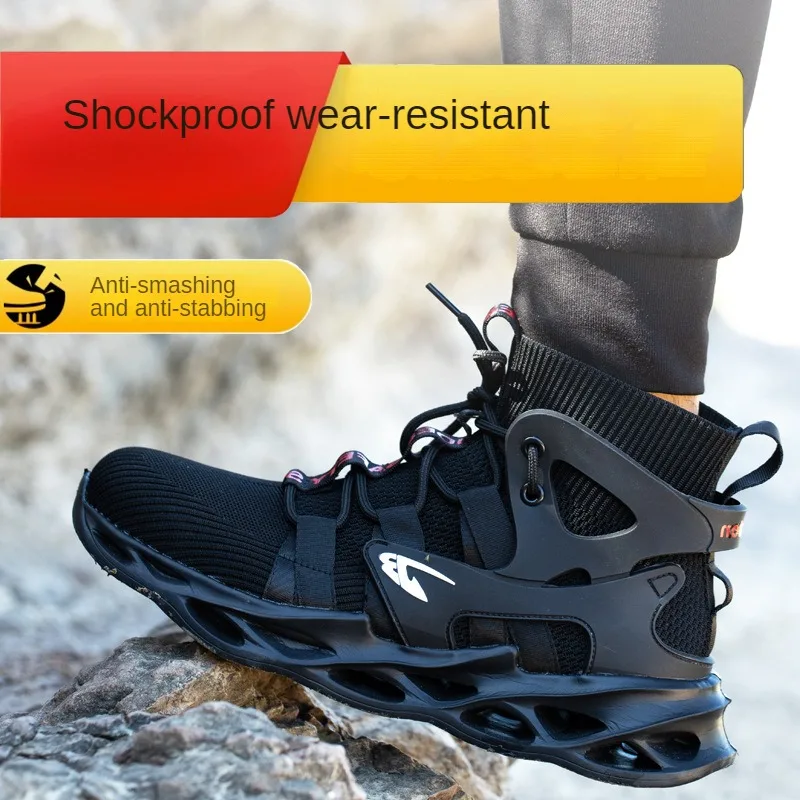 

Anti Smashing and Anti Piercing Steel Toe Work Shoes Safety Protection and Labor Protection Shoes All Season One Piece Shipping