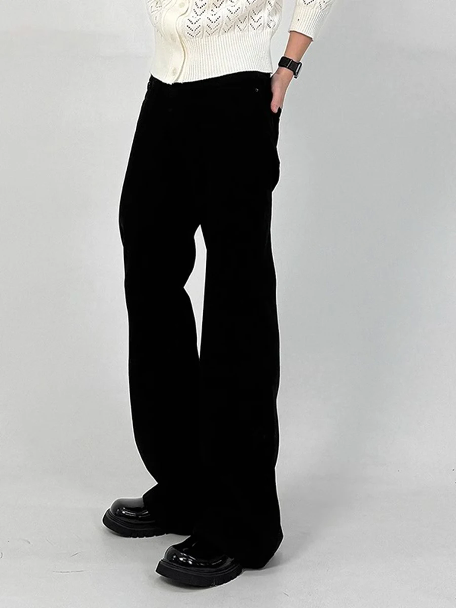 

Black Knife Jeans Men's Autumn Winter American High Street Micro Flare Cleanfit High End Feeling Handsome Long Pants