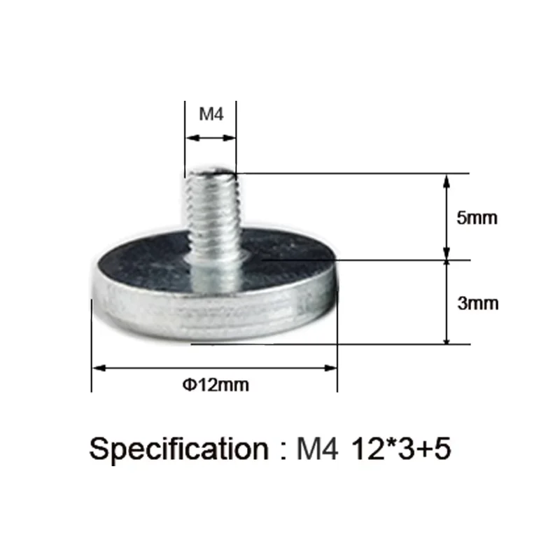 50-500Pcs/Lot M4 1208/M4 1313/M4 1317 Magnet Screws for Outdoor Indoor M4 Screw Hole Position LED Module Magnetic Column