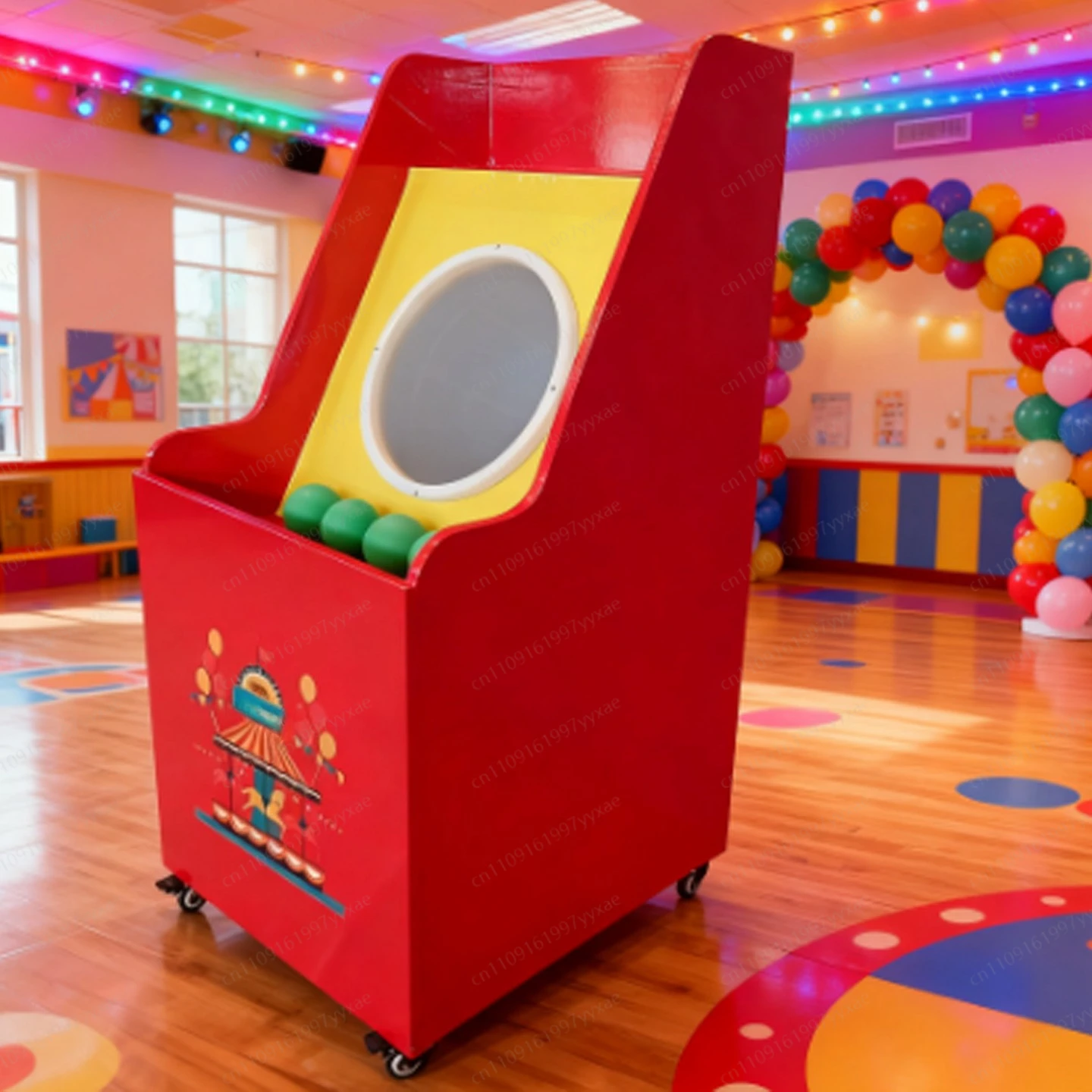 

Empty bucket pitching skilled pitching stall carnival game interactive activity