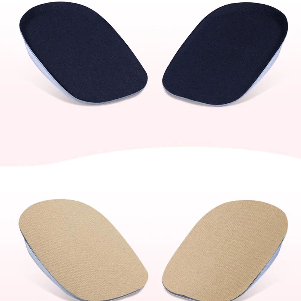 

One Pair Apricot Height Increase Shoe Inserts Breathable Invisible Heel Lifts Non Slip Elevator Insoles for Men Women