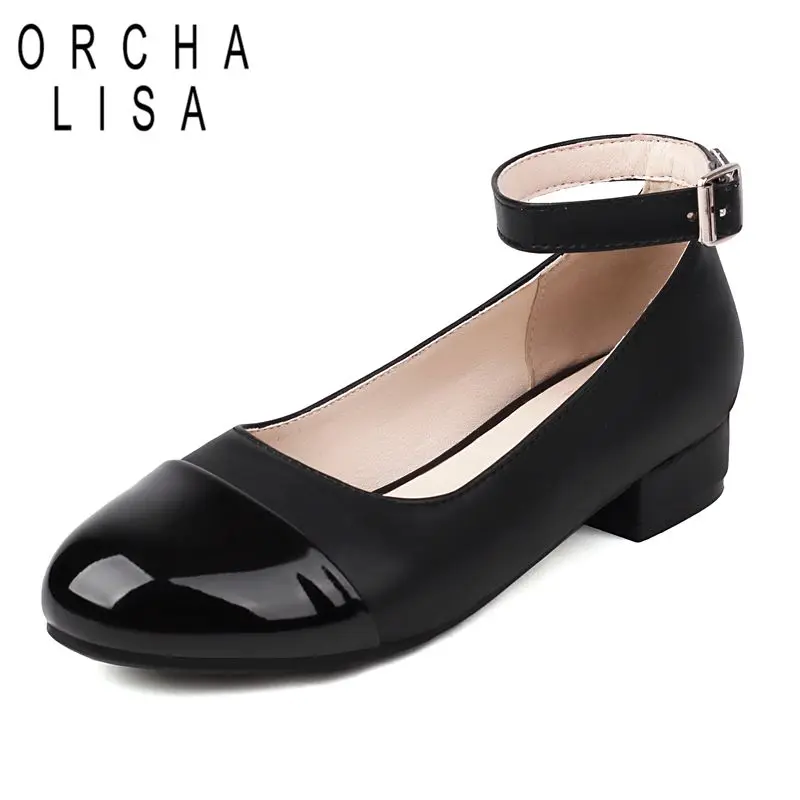 

ORCHA LISA 2025 Sweet Mary Janes Women Flats Round Toe Buckle Strap Mixed Color Large Size 45 46 47 48 Soft Daily Female Shoes