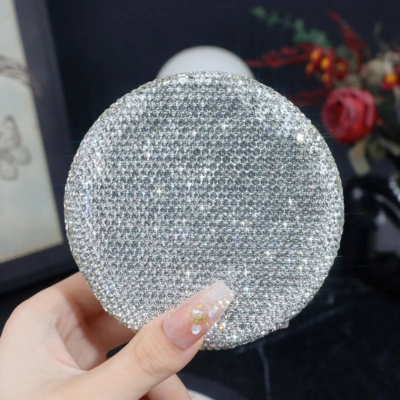 

Cosmetic Gift Box Packaging, Empty Box, Water Diamond Flip Cover Box, Metal Desktop, Sundries And Diamond-encrusted Storage Box