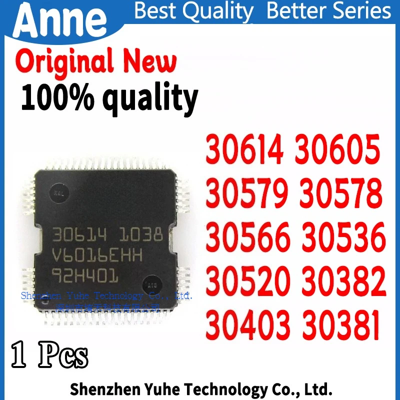 (1piece)100% New 30614 30605 30579 30578 30566 30536 30520 30382 30403 30381 HQFP64 Chipset