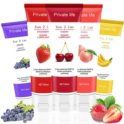 30/60ml Sex Lubricant Peach/Strawberry/Banana/Grape Sex Oil Vaginal/Anal/Penis Gel Adults oral products Fruit flavor Cream