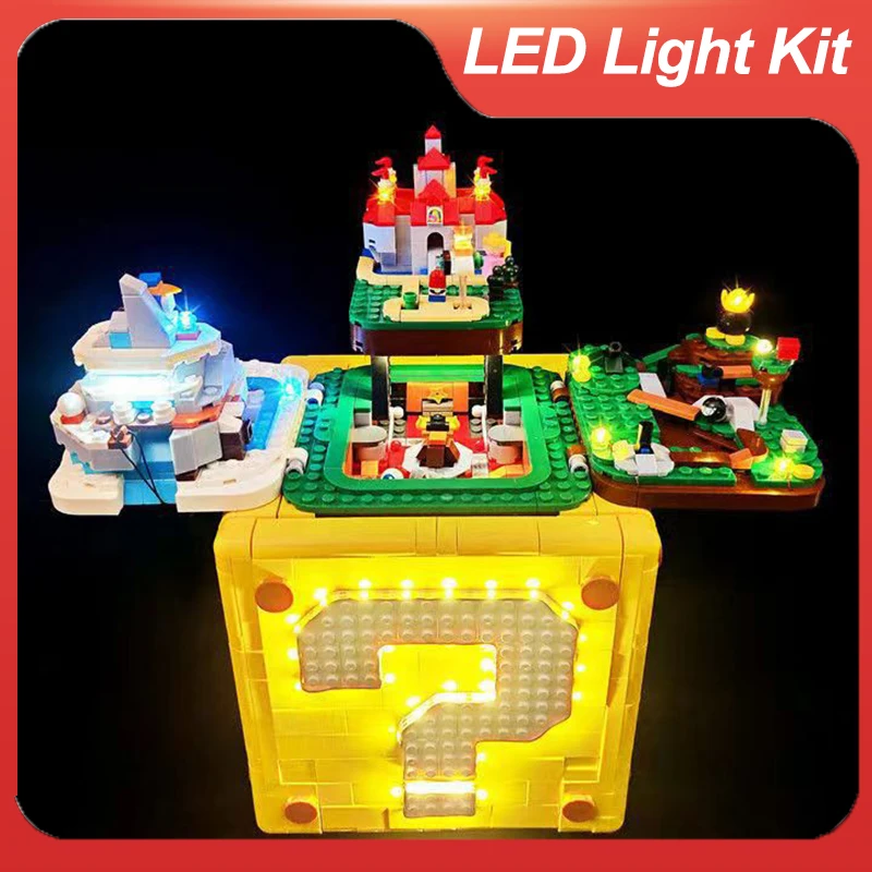 LED Light Set For 71395 Super Mario 64 Question Mark Block compatible 6998 (Only LED Light, NOT Include The Model Bricks)