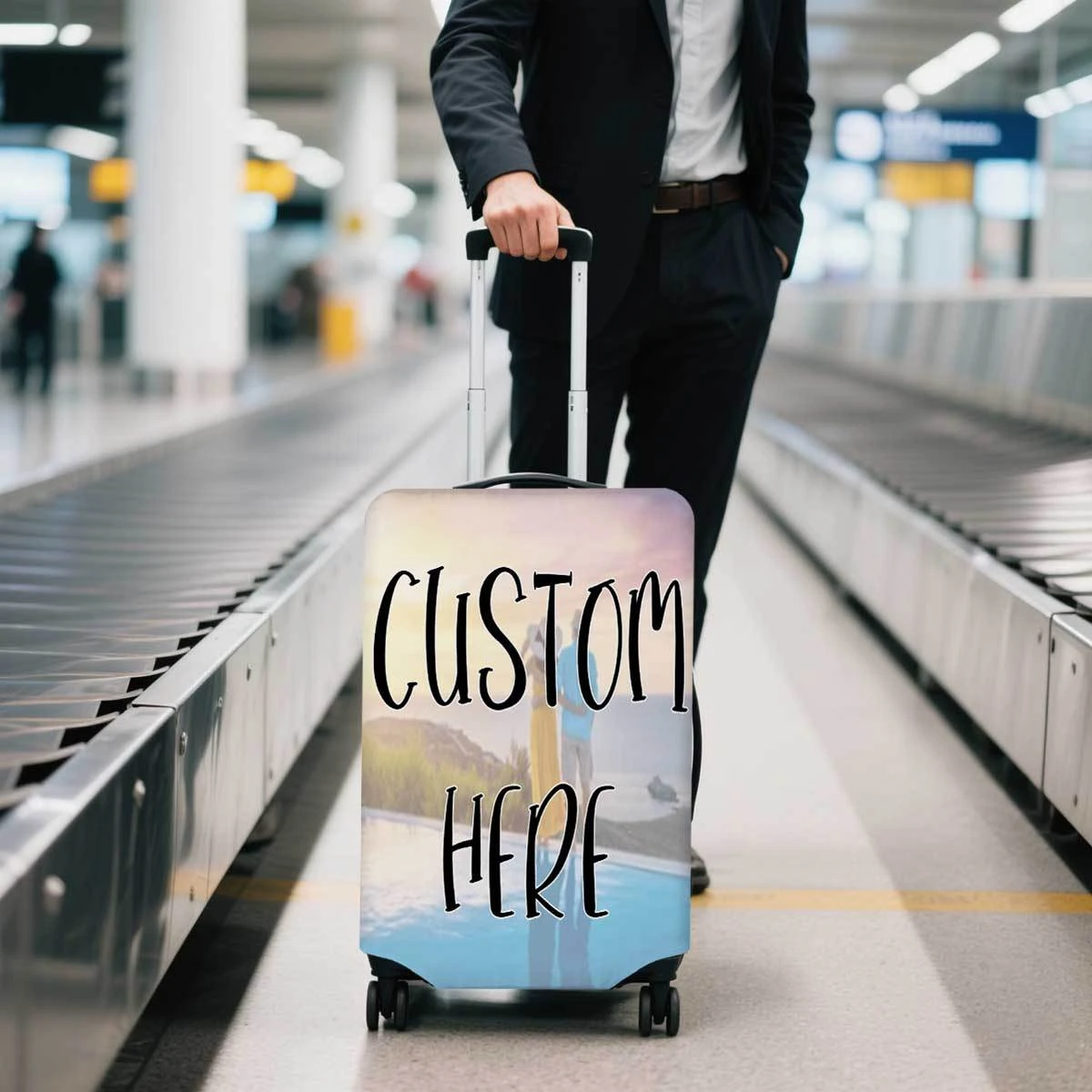Customize Your Own Personalized Luggage Cover—Choose Your Own Photos and Text. Unisex, a Travel Essential, and a Great Gift Idea