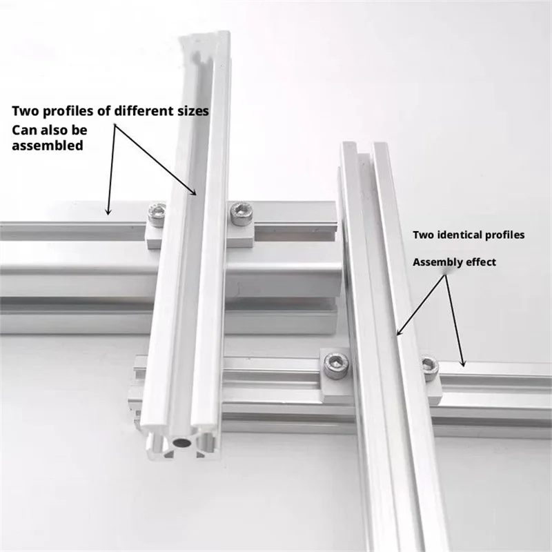 CNC Aluminum Profile Right Angle Connecting Plate Conversion 2020/3030/4040/6080 Inside Built-in Docking Reinforcement Plate