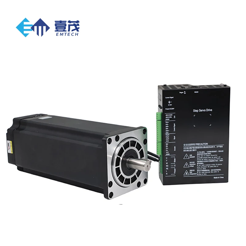Nema 42 Hybrid High-Power 3-Phase Closed Loop Stepper Motor 285mm Body 25N.m Torque Built-in Encoder DC 220V Heavy